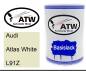 Preview: Audi, Atlas White, L91Z: 500ml Lackdose, von ATW Autoteile West.